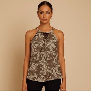 Brina & Em Snakeskin Halter Women's Top Size Large